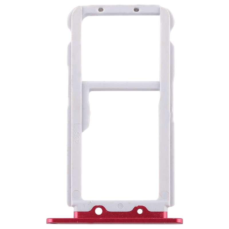 SIM Card Tray + SIM Card Tray / Micro SD Card for Huawei Honor View 10 / V10(Red)