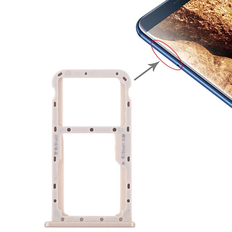 SIM Card Tray + SIM Card Tray / Micro SD Card for Huawei Maimang 6(Black)