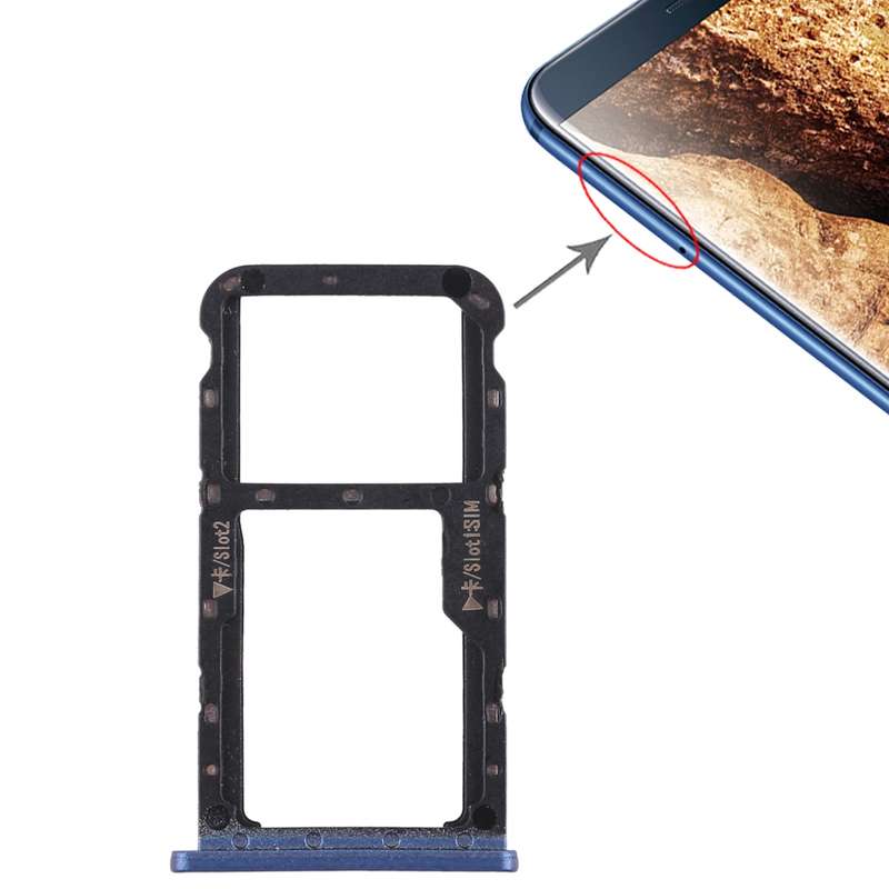 SIM Card Tray + SIM Card Tray / Micro SD Card for Huawei Maimang 6(Black)