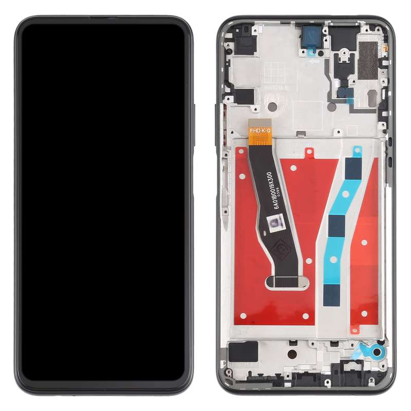 OEM LCD Screen for Huawei P smart Pro 2019 Digitizer Full Assembly with Frame(Silver)