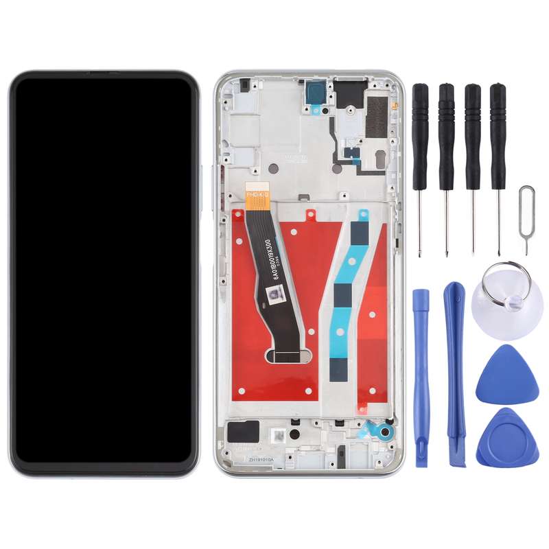 OEM LCD Screen for Huawei P smart Pro 2019 Digitizer Full Assembly with Frame(Silver)