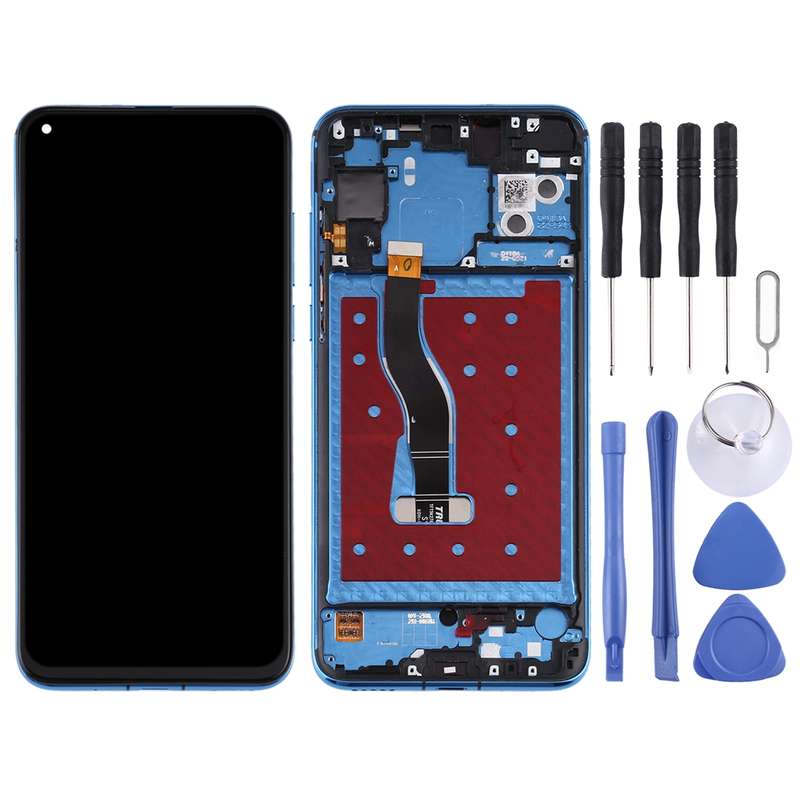 OEM LCD Screen for Huawei Nova 4 Digitizer Full Assembly with Frame(Blue)