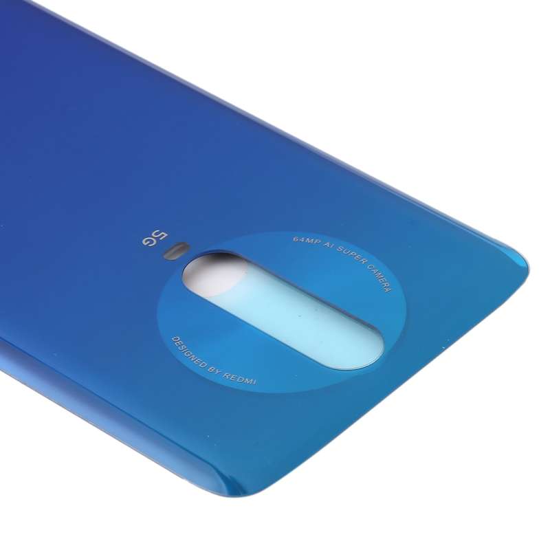 Glass Material Battery Back Cover for Xiaomi Redmi K30 5G(Blue)