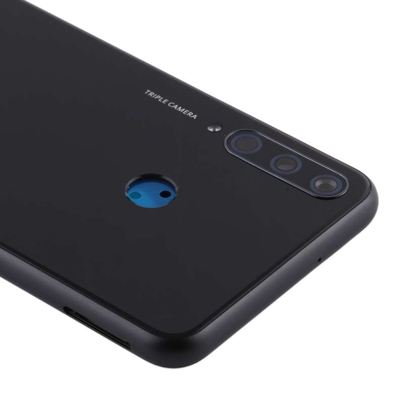 Original Battery Back Cover with Camera Lens Cover for Huawei Y6p(Black)