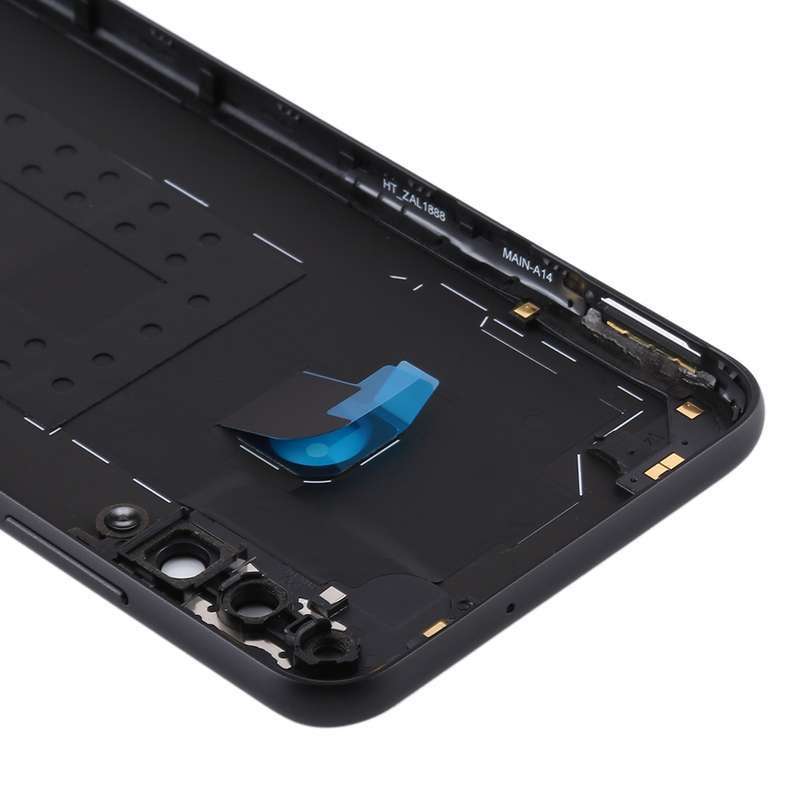 Original Battery Back Cover with Camera Lens Cover for Huawei Y6p(Black)