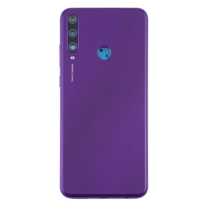 Original Battery Back Cover with Camera Lens Cover for Huawei Y6p(Black)