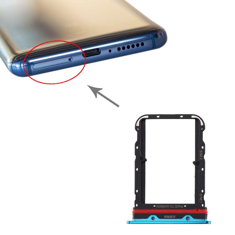 SIM Card Tray + SIM Card Tray for Xiaomi Mi 10(Grey)