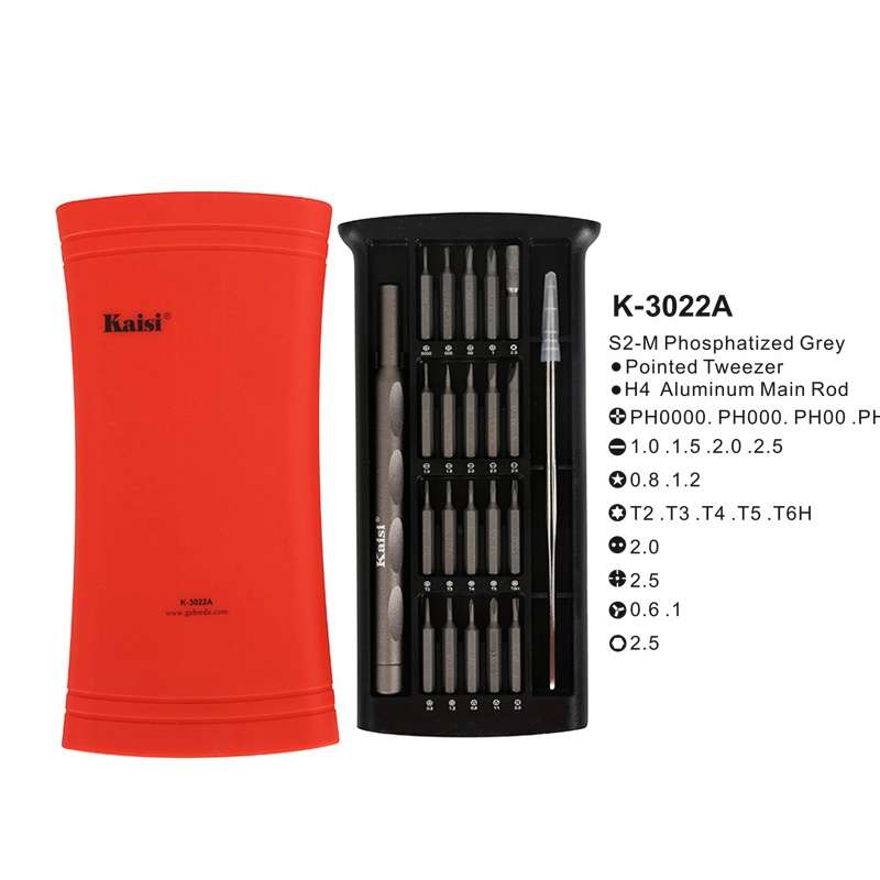 Kaisi K-3022B 22 in1 High Precision Screwdriver Set Magnetic Screwdriver Bits