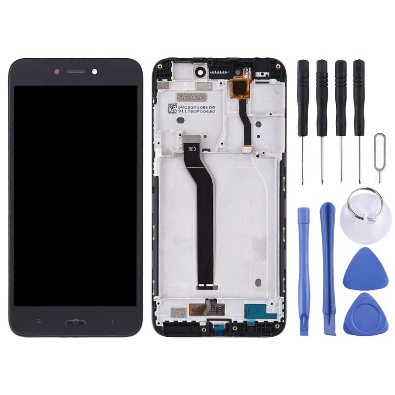 TFT LCD Screen for Xiaomi Redmi Go Digitizer Full Assembly with Frame(Black)