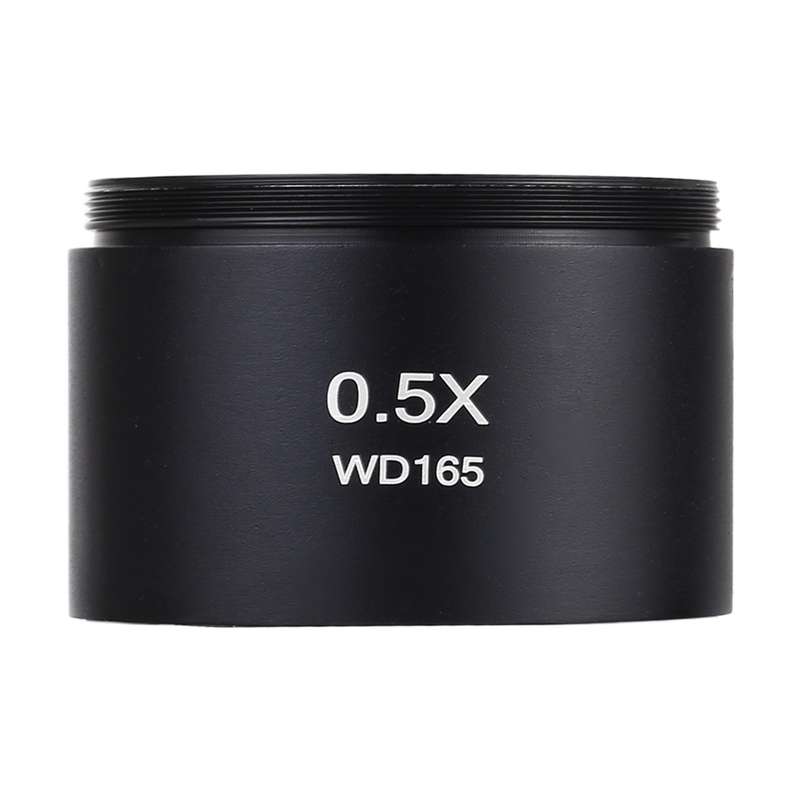 Stereo Microscopes Auxiliary Objective Lens Barlow Lens Magnifier 0.5X WD165