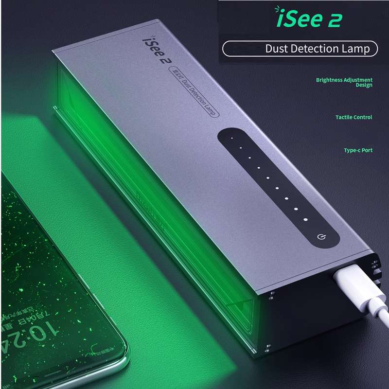 QIANLI iSee 2 LCD Screen Repair Dust Checking Fingerprint Scratch Detection Lamp Green Light Source