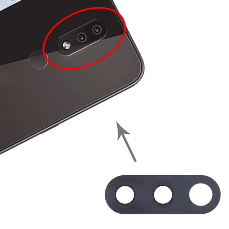 10 PCS Back Camera Lens for Nokia 4.2 / TA-1184 / TA-1133 / TA-1149 / TA-1150 / TA-1157(Black)