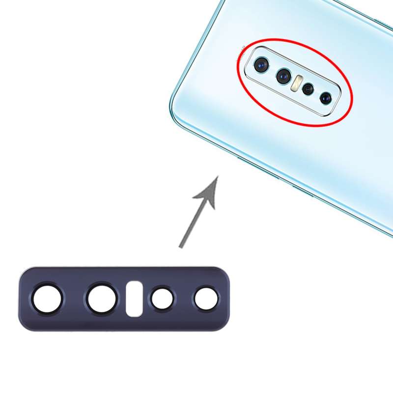 For Vivo V17 Pro 10pcs Back Camera Lens (Black)