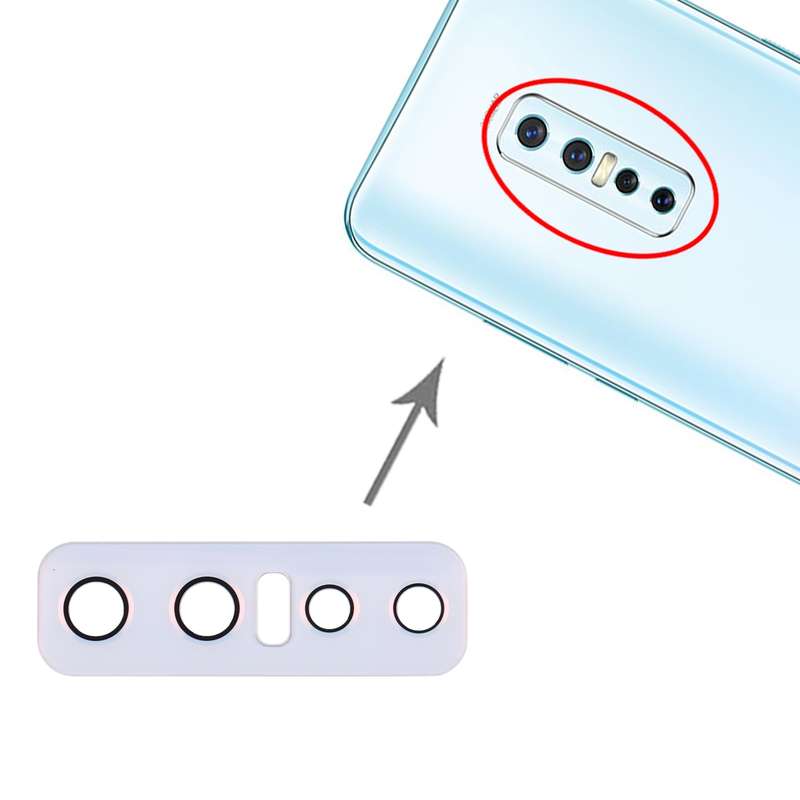 For Vivo V17 Pro 10pcs Back Camera Lens (Black)