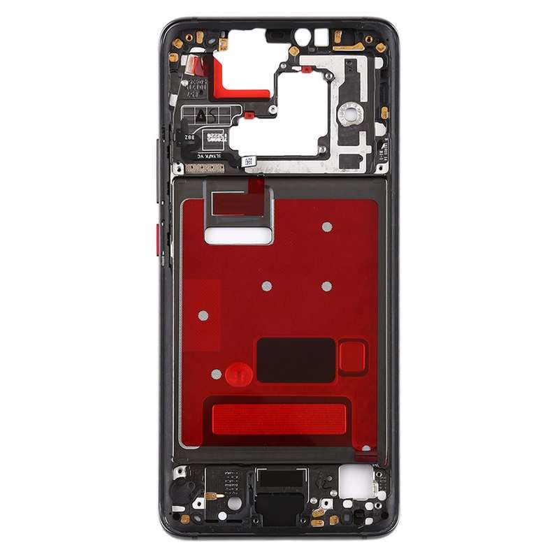 Front Housing LCD Frame Bezel Plate with Side Keys for Huawei Mate 20 Pro(Blue)