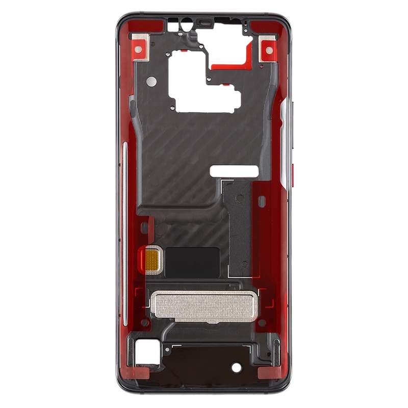 Front Housing LCD Frame Bezel Plate with Side Keys for Huawei Mate 20 Pro(Blue)