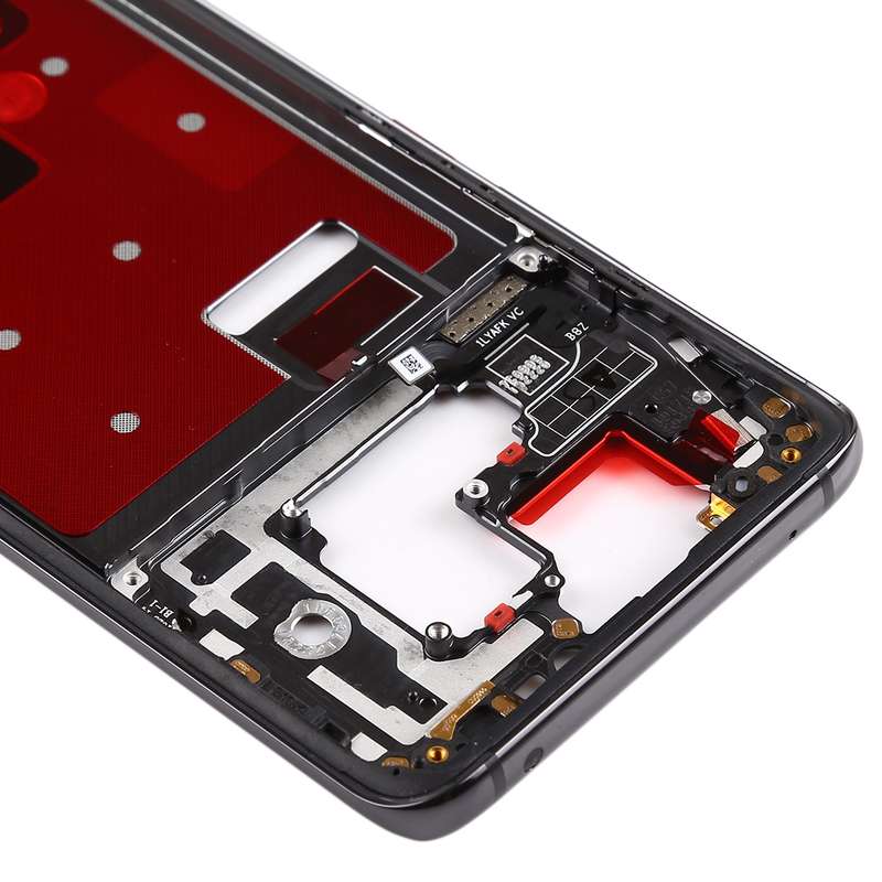 Front Housing LCD Frame Bezel Plate with Side Keys for Huawei Mate 20 Pro(Blue)