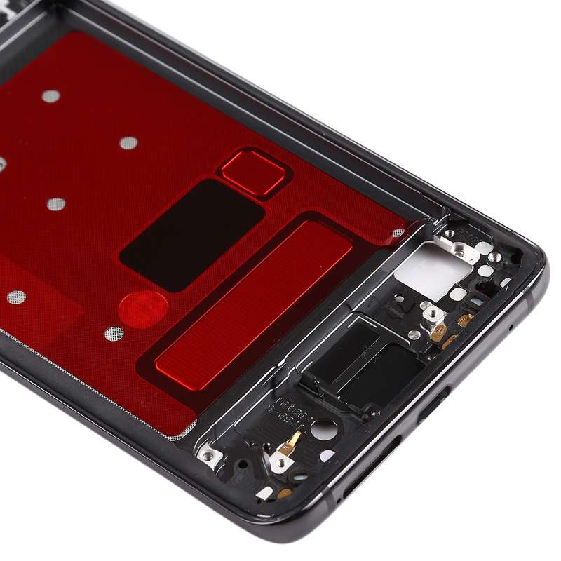 Front Housing LCD Frame Bezel Plate with Side Keys for Huawei Mate 20 Pro(Blue)
