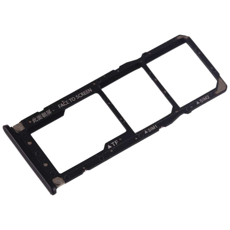 SIM Card Tray + SIM Card Tray + Micro SD Card Tray for Xiaomi Mi Play(Black)