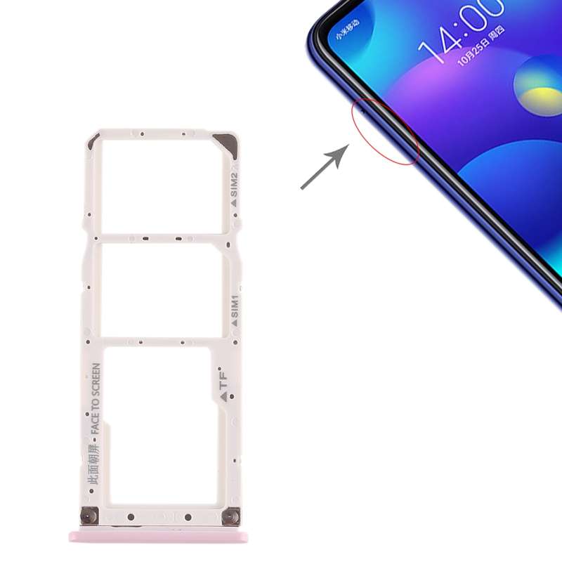 SIM Card Tray + SIM Card Tray + Micro SD Card Tray for Xiaomi Mi Play(Black)