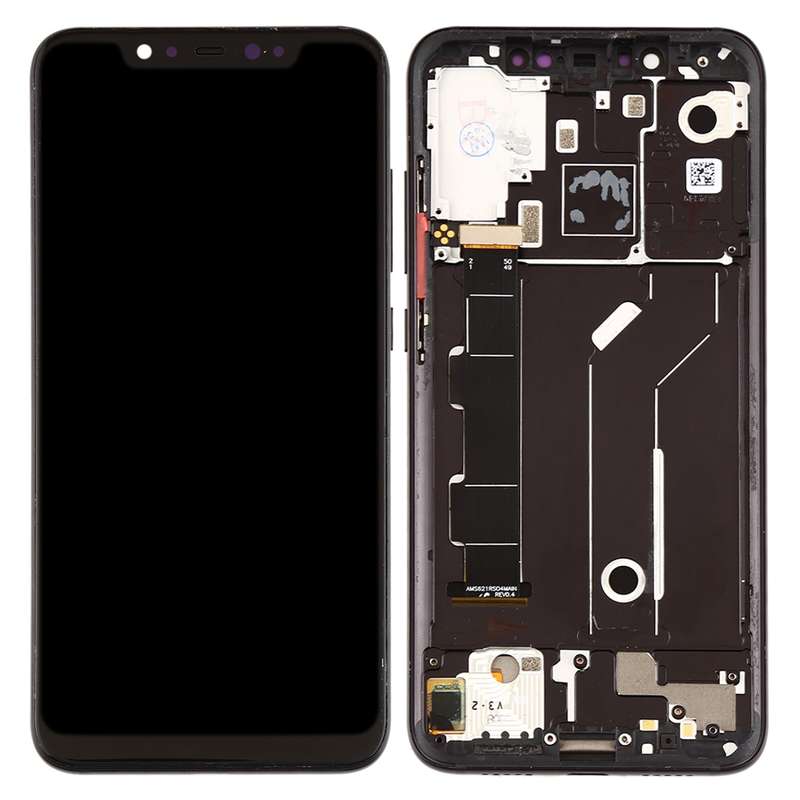 LCD Screen and Digitizer Full Assembly with Frame & Side Keys for Xiaomi Mi 8(Rose Gold)