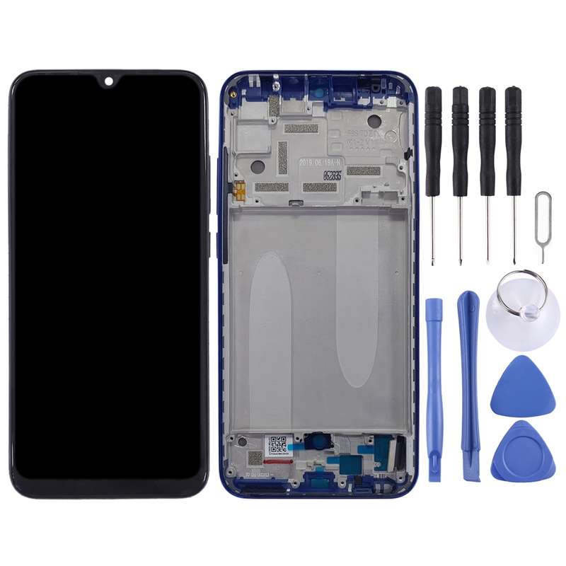 Original LCD Screen for Xiaomi Mi CC9e / Mi A3 Digitizer Full Assembly with Frame(Blue)
