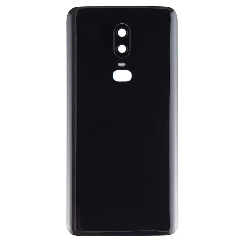 For OnePlus 6 Smooth Surface Battery Back Cover (Black)