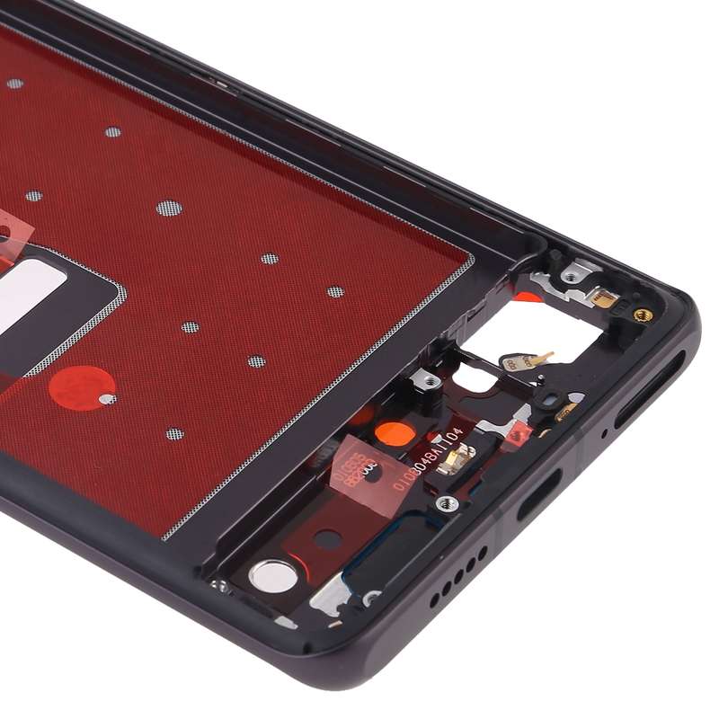 Front Housing LCD Frame Bezel Plate with Side Keys for Huawei P30 Pro(Black)