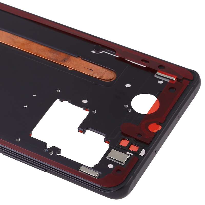 Front Housing LCD Frame Bezel Plate with Side Keys for Huawei P30 Pro(Black)
