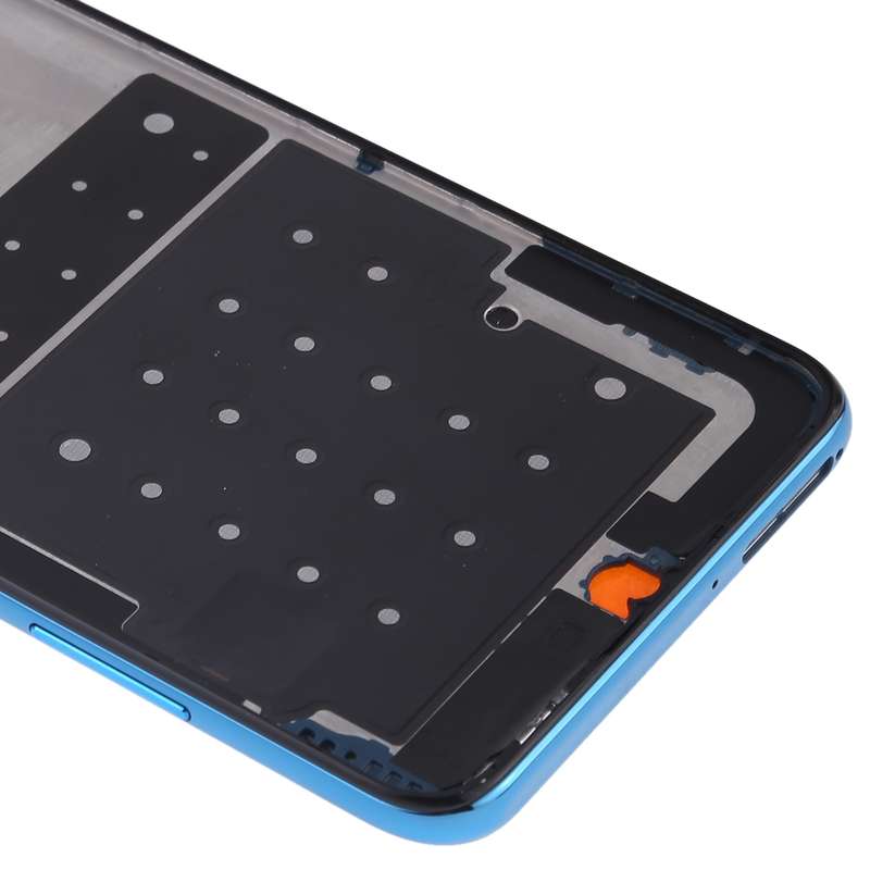 Front Housing LCD Frame Bezel Plate with Side Keys for Huawei P30 Lite (24MP)(Silver)