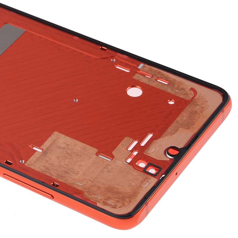 Front Housing LCD Frame Bezel Plate with Side Keys for Huawei P30(Orange)