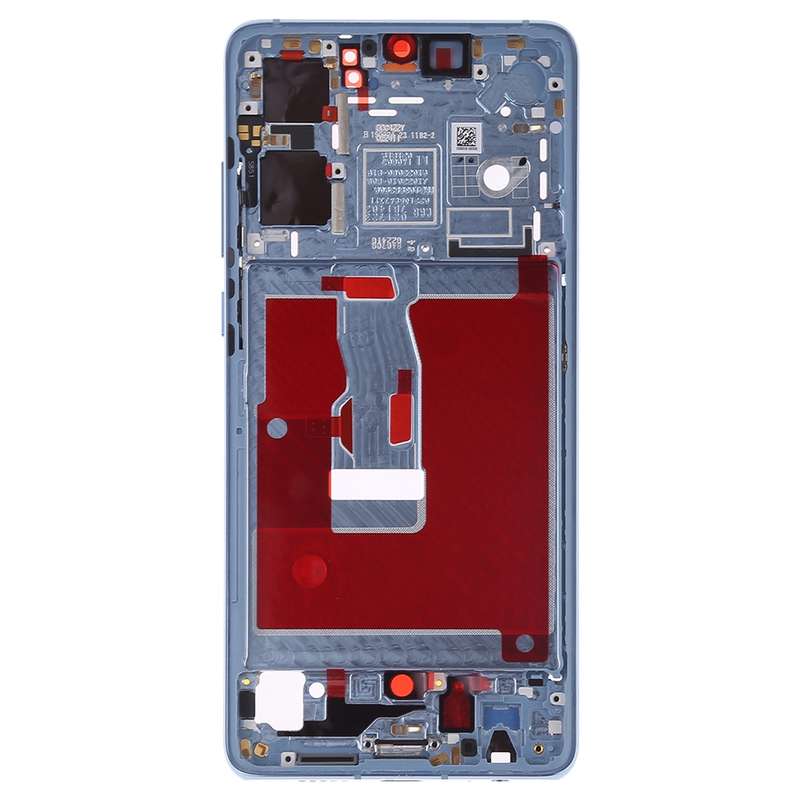 Front Housing LCD Frame Bezel Plate with Side Keys for Huawei P30(Orange)