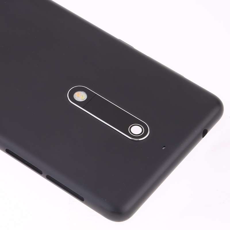 Battery Back Cover with Camera Lens & Side Keys for Nokia 5(Black)