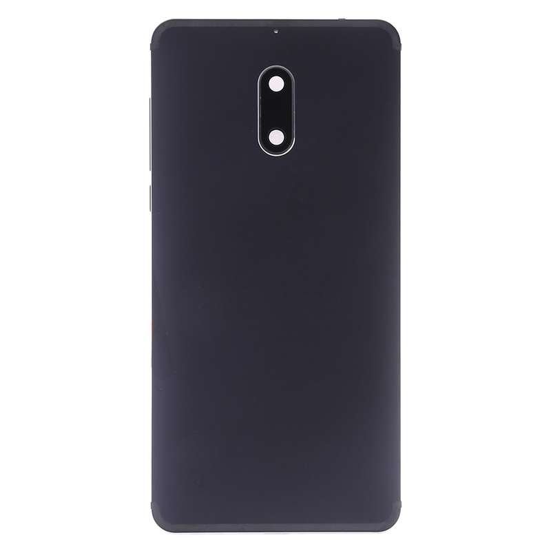 Battery Back Cover with Camera Lens & Side Keys for Nokia 6(Black)