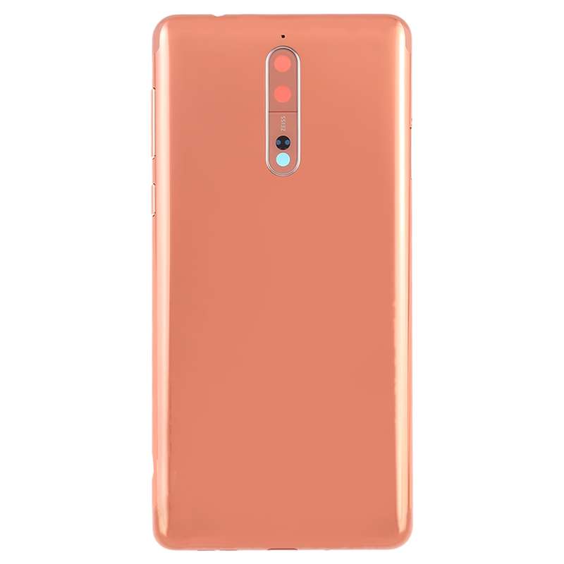Battery Back Cover with Camera Lens & Side Keys for Nokia 8(Orange)