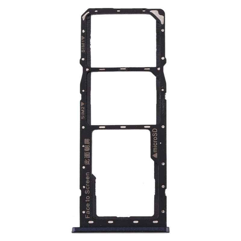 For Realme 2 SIM Card Tray + SIM Card Tray + Micro SD Card Tray (Black)