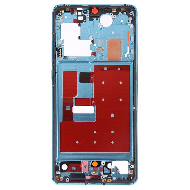 Front Housing LCD Frame Bezel Plate with Side Keys for Huawei P30 Pro(Twilight)