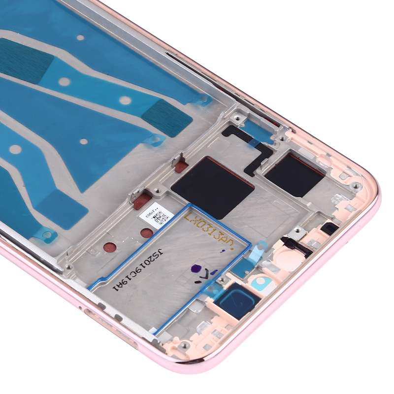 Front Housing LCD Frame Bezel Plate with Side Keys for Huawei Y9 (2019)(Pink)
