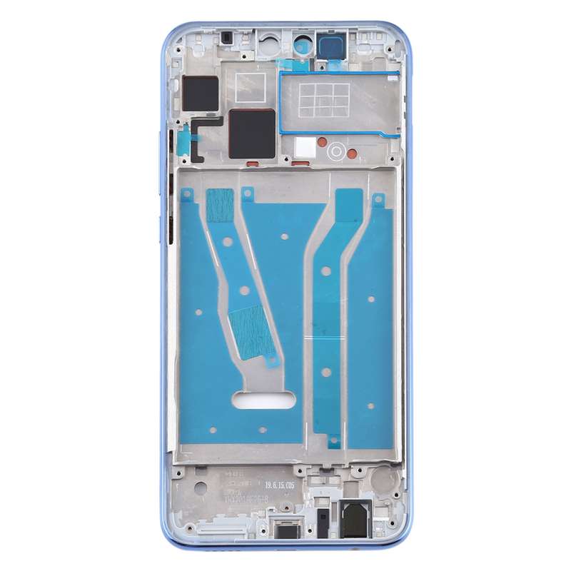Front Housing LCD Frame Bezel Plate with Side Keys for Huawei Y9 (2019)(Silver)