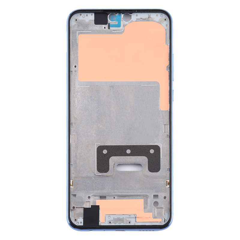 Front Housing LCD Frame Bezel Plate with Side Keys for Huawei Y9 (2019)(Silver)