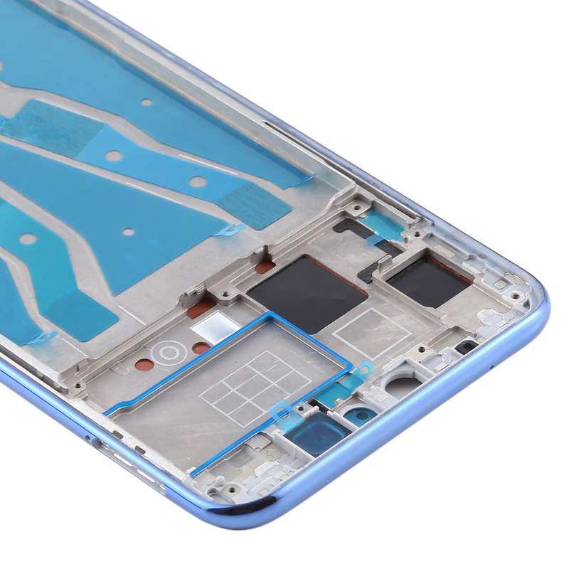 Front Housing LCD Frame Bezel Plate with Side Keys for Huawei Y9 (2019)(Silver)