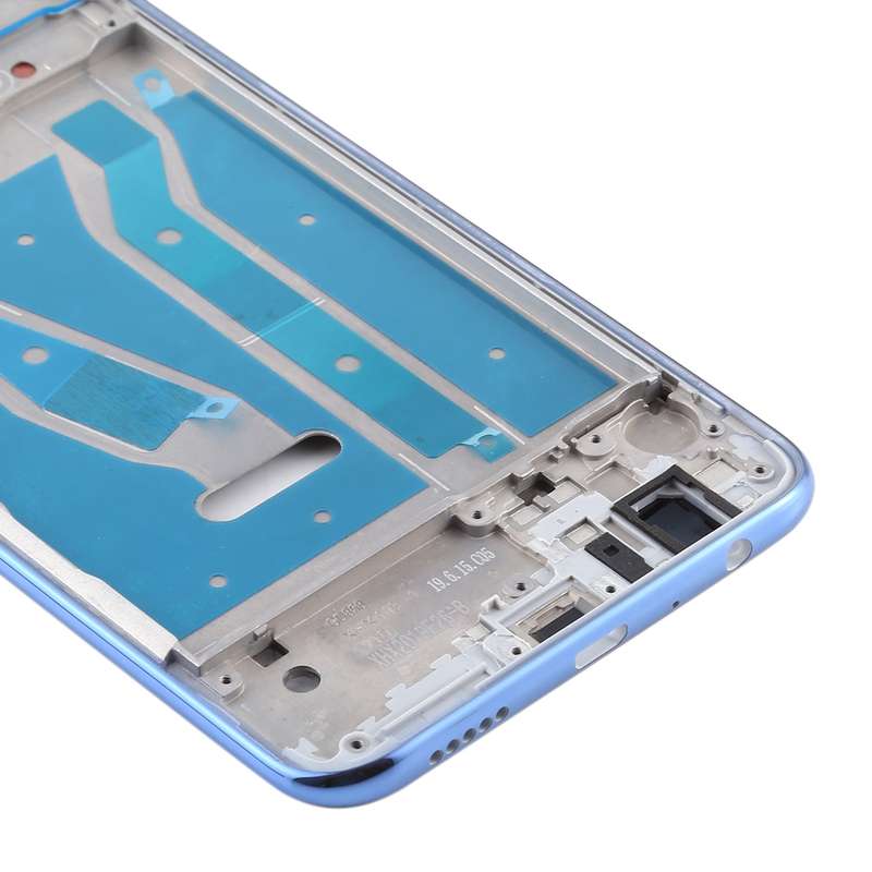 Front Housing LCD Frame Bezel Plate with Side Keys for Huawei Y9 (2019)(Silver)