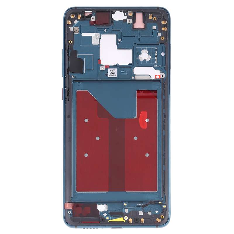 Front Housing LCD Frame Bezel Plate with Side Keys for Huawei Mate 20(Blue)