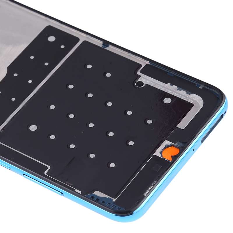 Front Housing LCD Frame Bezel Plate with Side Keys for Huawei P30 Lite(Blue)