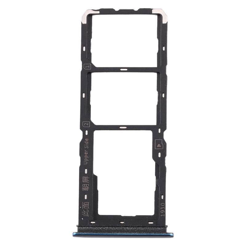For vivo Y3 SIM Card Tray + SIM Card Tray + Micro SD Card Tray (Dark Blue)