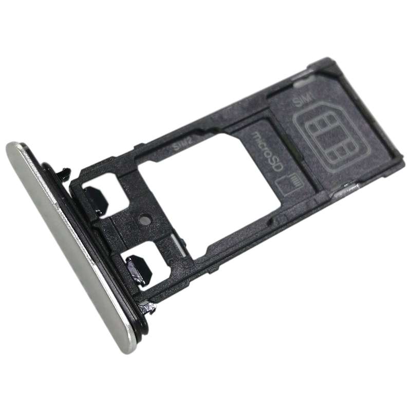 SIM1 Card Tray + SIM2 Card / Micro SD Card Tray for Sony Xperia XZ(Pink)