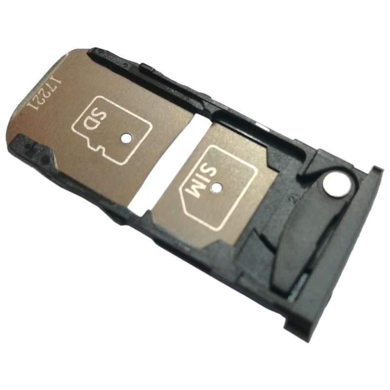 SIM Card Tray + Micro SD Card Tray for Motorola Moto Z2 Force(Black)