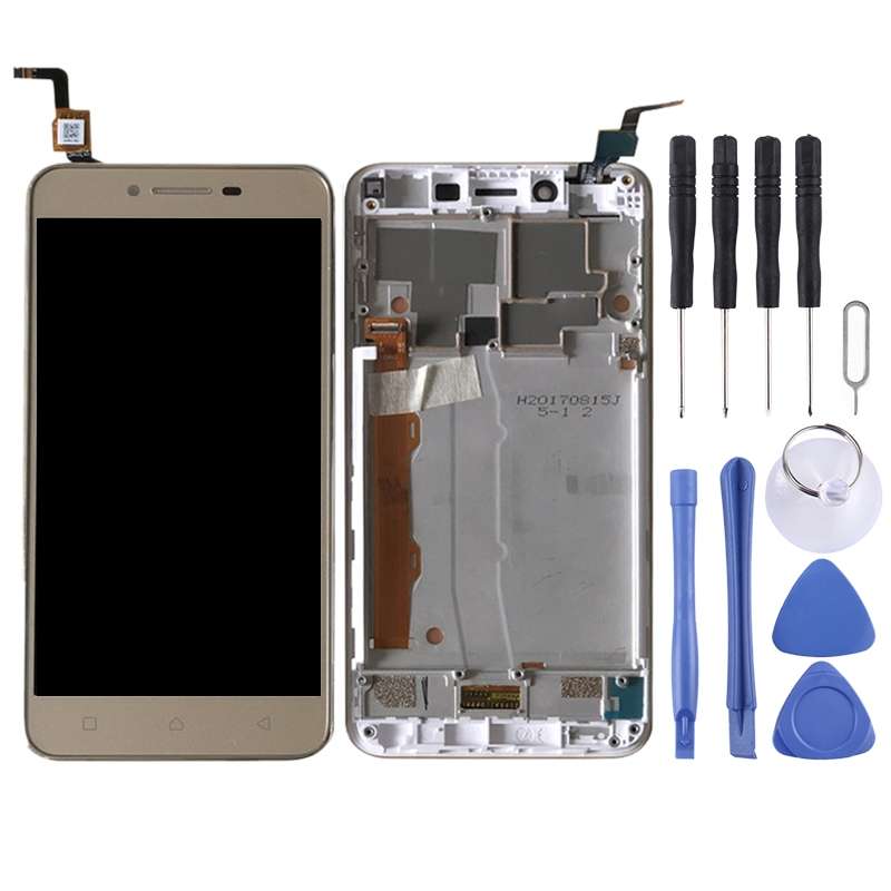 OEM LCD Screen for Lenovo Vibe K5 A6020A40 Digitizer Full Assembly with Frame (Gold)