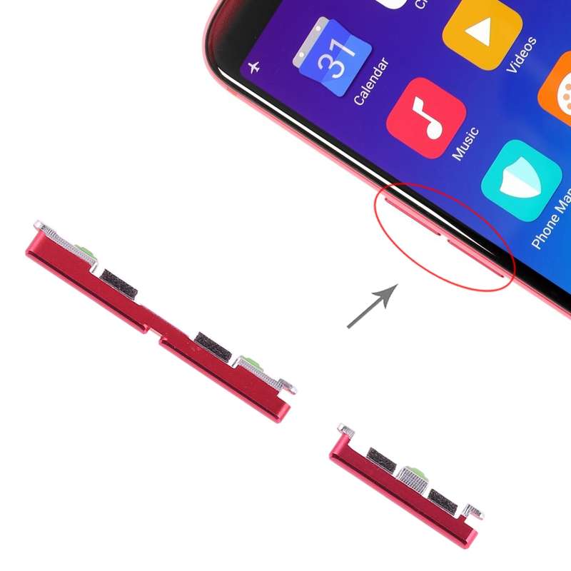 For OPPO R11s Side Keys(Black)