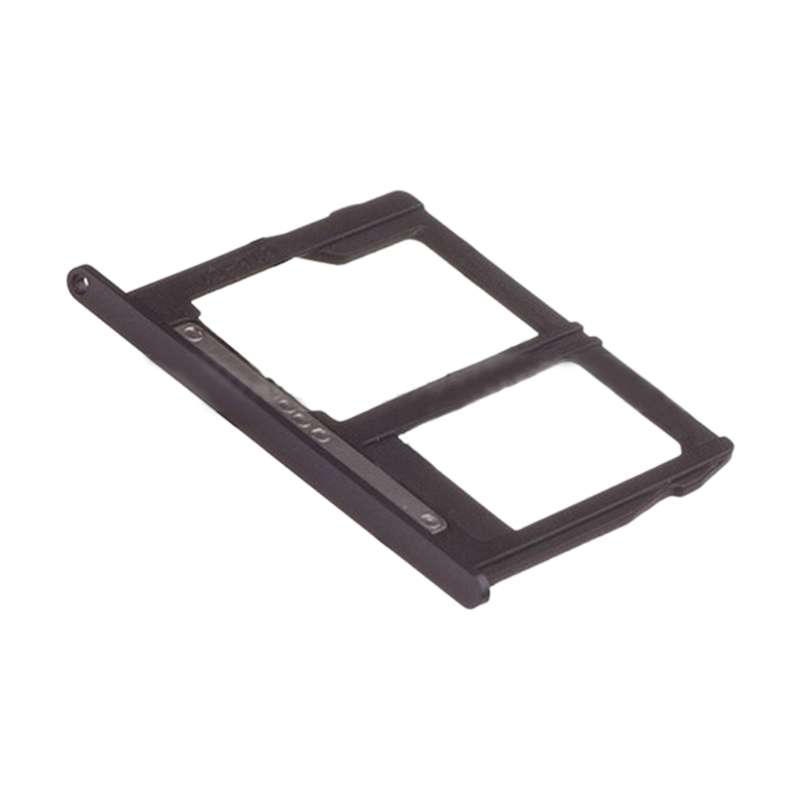 SIM Card Tray + Micro SD Card Tray for Motorola Moto G5S Plus XT1805 (Black)